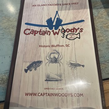 Captain Woodys - Menu cover - Seafood Near Me - Bluffton, South Carolina