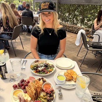 Ponte Winery - The perfect birthday lunch spread! The Charcuterie Board & Wine Country Salad w/ grilled chicken--fresh, delicious & beautifully presented. - Wineries Near Me - Temecula, California