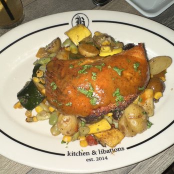 Bosscat Kitchen & Libations - CAROLINA BARBECUE SALMON - New American Near Me - Houston, Texas