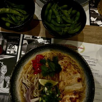Wagamama - 25. chili chicken ramen 104. edamame (vg) - Asian Fusion Near Me - Arlington, Virginia