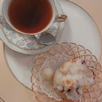 The Parker Grace Tea Room - Lemon and blueberry scone. Apricot tea. - Tea Rooms Near Me - Roanoke, Indiana