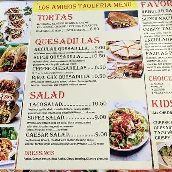 Los Amigos - Menu Jan 1st 2021 - Mexican Near Me - Mountain View, California