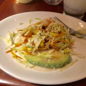 El Alma - You can't tell but this is a giant shrimp taco topper with slaw and - Mexican Near Me - Austin, Texas El Alma - You can't tell but this is a giant shrimp taco topper with slaw and - Mexican Near Me - Austin, Texas