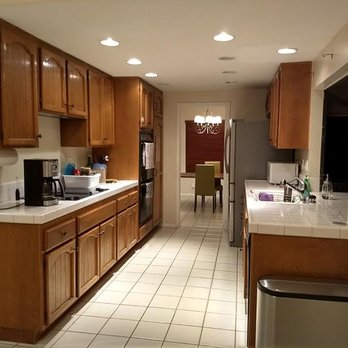 Builderwell Design & Build - Before - dark oak cabinets and tile countertops... - General Contractors Near Me - Irvine, California