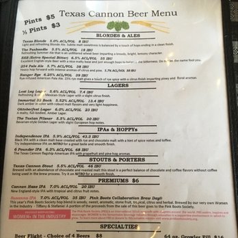 Texas Cannon Brewing - Beer menu. Large selection! - Brewpubs Near Me - Blanco, Texas Texas Cannon Brewing - Beer menu. Large selection! - Brewpubs Near Me - Blanco, Texas