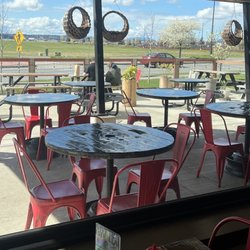 Tacos Tecalitlan - Outdoor patio...perfect for a summer road trip stop. Located right off of exit 231 in Burlington.