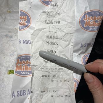 Jersey Mike's Subs - Our proof of purchase - Sandwiches Near Me - Willoughby, Ohio