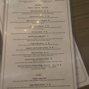 Wilder - Menu - New American Near Me - San Francisco, California