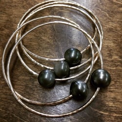Kea Kea Designs - Tahitian Pearl Bangles on 12g Goldfilled Wire!