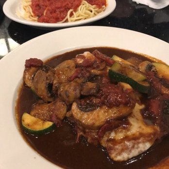 Amicci's - Chicken Lorenzo - topped with Italian ham, roasted red peppers, provolone, fresh zucchini, garlic and mushrooms in tomato Marsala sauce. - Italian Near Me - Baltimore, Maryland