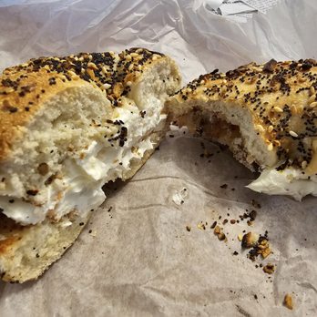 H & S Bagels - Very generous amount of spicy (jalepeno) spread on one side, lox on the other - Bagels Near Me - Nashville, Tennessee H & S Bagels - Very generous amount of spicy (jalepeno) spread on one side, lox on the other - Bagels Near Me - Nashville, Tennessee
