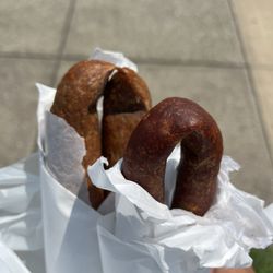 AC Meat Shop - Smokie up front Hungarian hot dry sausage in back. Best smoked sausages!