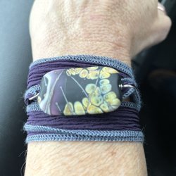 Cocopah North - Silk wrap bracelet made while I waited
