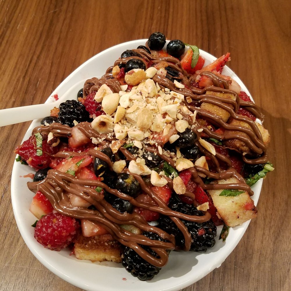 Nutella Cafe - Panzanella Fruit Salad with yogurt - Desserts Near Me - Chicago, Illinois