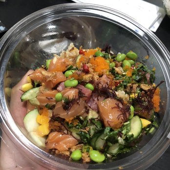 Pokeworks - My bowl is served pretty much half empty and it was $13 for this. - Poke Near Me - Flushing, New York Pokeworks - My bowl is served pretty much half empty and it was $13 for this. - Poke Near Me - Flushing, New York