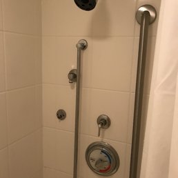 Shower with missing hand-held shower head