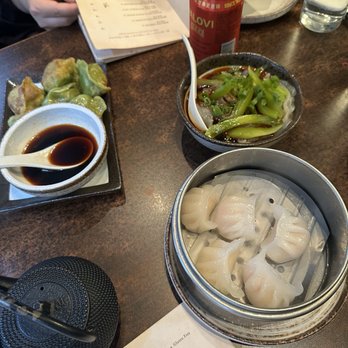 CHILI - Vegetable Pot Stickers (6) -  Jellyfish Salad - Crystal Shrimp Dumplings (5) - Szechuan Near Me - New York, New York