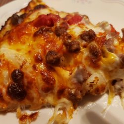 Domino's Pizza - Single slice, Cheeseburger pie. Tons of cheese!