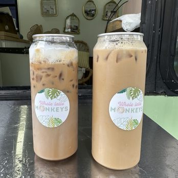 Whole Latte Monkeys - Papito Chulo with oat milk Vanilla iced latte with oat milk - Coffee & Tea Near Me - Davie, Florida