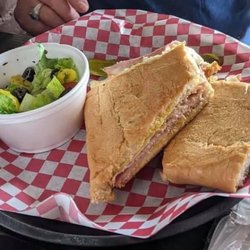 The Bean Press - Cuban Sandwich with Mediterranean Salas