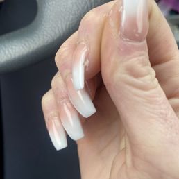 More top coat gunk, completely different shapes on every nail More top coat gunk, completely different shapes on every nail