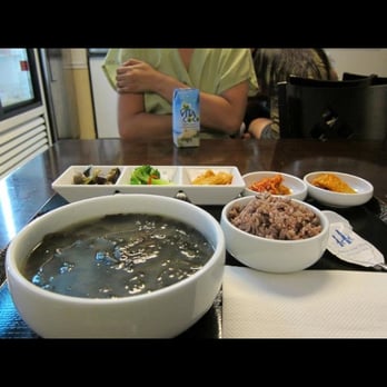 Olympic Spa - Seaweed soup matches te green robe. - Massage Near Me - Los Angeles, California