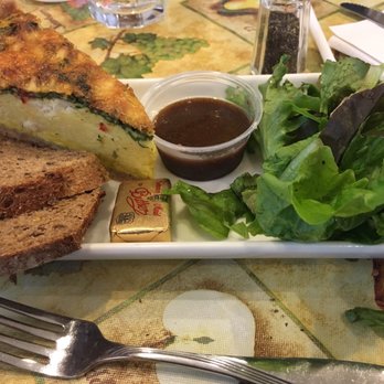 Incredibly Delicious - Roasted red pepper and goat cheese Quiche with salad - Bakeries Near Me - Springfield, Illinois