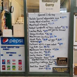 Specials menu as of 7/12/2024 Specials menu as of 7/12/2024