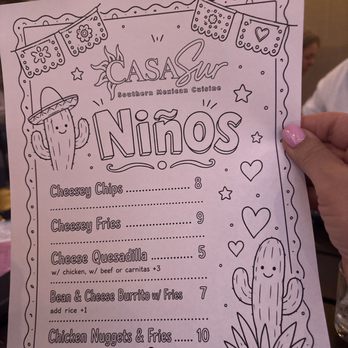 Casa Sur - Kids menu - Mexican Near Me - Bend, Oregon