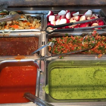 Fiesta Taco - Salsa Bar (the green one is DELISH) - Tacos Near Me - Pleasanton, California Fiesta Taco - Salsa Bar (the green one is DELISH) - Tacos Near Me - Pleasanton, California