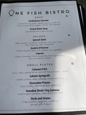 Menu photo 2 One Fish Bistro Shemogue, NB Menu photo 2 One Fish Bistro Shemogue, NB