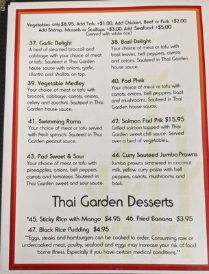 Menu photo 1 Thai Garden Restaurant Kennewick, WA