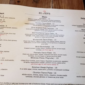 El Jefe - Dinner menu - Mexican Near Me - Denver, Colorado El Jefe - Dinner menu - Mexican Near Me - Denver, Colorado