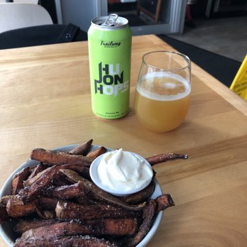 Vegolution - Sweet potato fries and local double ipa - Vegetarian Near Me - Saint John, New Brunswick
