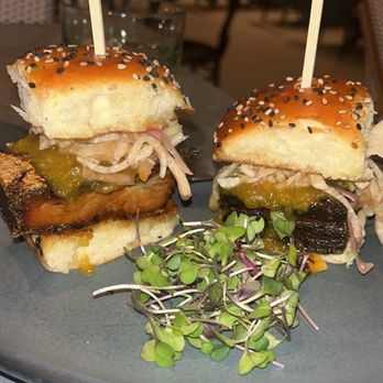 Lucy's - Pork belly sliders‍ These were absolute heaven. I wish I had more right now! - New American Near Me - Auburn, Alabama