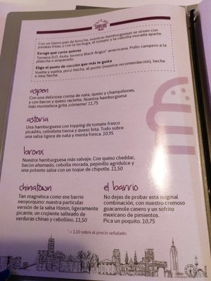 Menu photo 4 Skyline Diner Madrid, M