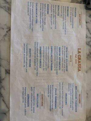 Menu photo 1 La Grassa Pastificio Cary, NC Menu photo 1 La Grassa Pastificio Cary, NC