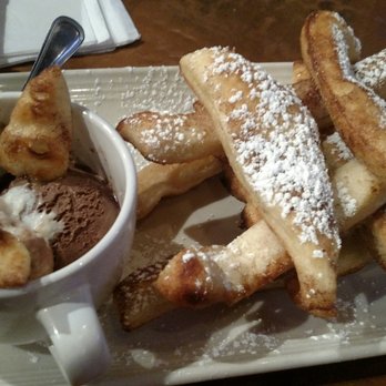 Custom Pie and Bar - A new twist on dessert.... Cinnamon Fried dough with chocolate and vanilla ice cream!! - Pizza Near Me - Moorpark, California Custom Pie and Bar - A new twist on dessert.... Cinnamon Fried dough with chocolate and vanilla ice cream!! - Pizza Near Me - Moorpark, California