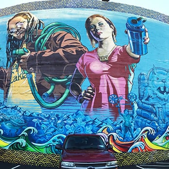 Water Writes Mural - Public Art Near Me - Oakland, California