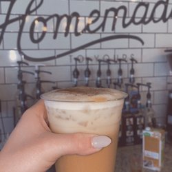 217 Coffee - Iced white mocha with toffee nut foam