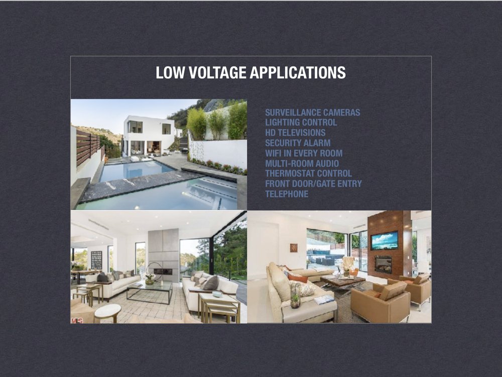 Slide of Low Voltage Services