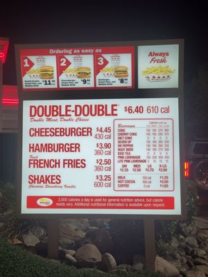 Menu photo 1 In-N-Out Burger Lebec, CA