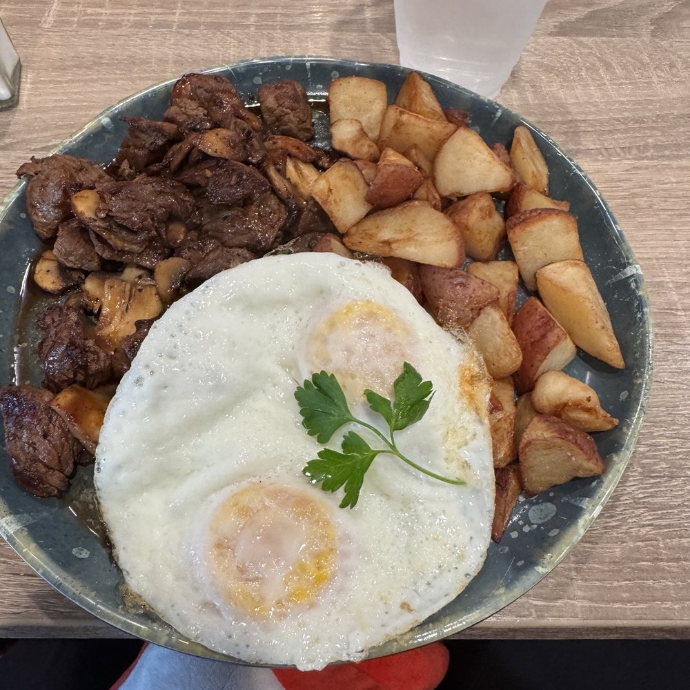 Stacks Pancake House - Hibachi steak & Eggs with potatoes - Breakfast & Brunch Near Me - Dana Point, California Stacks Pancake House - Hibachi steak & Eggs with potatoes - Breakfast & Brunch Near Me - Dana Point, California