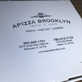 Apizza Brooklyn Resto + Vino - Box - Pizza Near Me - Pinecrest, Florida Apizza Brooklyn Resto + Vino - Box - Pizza Near Me - Pinecrest, Florida