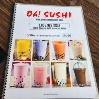 Oh! Sushi - Menu - Japanese Near Me - Oxnard, California