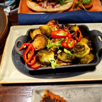 Puttshack - Oakbrook - Sweet & Spicy Brussels Sprouts - oven roasted Brussels sprouts, sweet chili & maple syrup glaze - Mini Golf Near Me - Oak Brook, Illinois