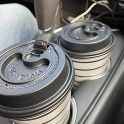 Large coffee and medium coffee (regular roast)