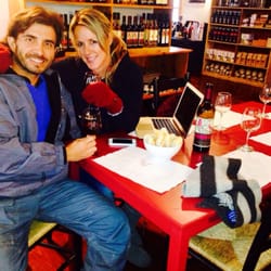 Boyden Valley Winery & Spirits - Enjoying our red wine and watching Sideways with a Bordeaux bread they serve us