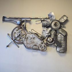 The Garage - The Garage has automotive and shop themed art all around the inside of the restaurant.