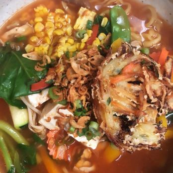 Doragon Eatery - Tomato ramen w veggies - Ramen Near Me - Ashland, Massachusetts